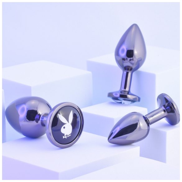 Playboy - plug anal set - 3 peças - cor prata