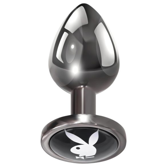 Playboy Tux - plug anal pequeno - metal prateado