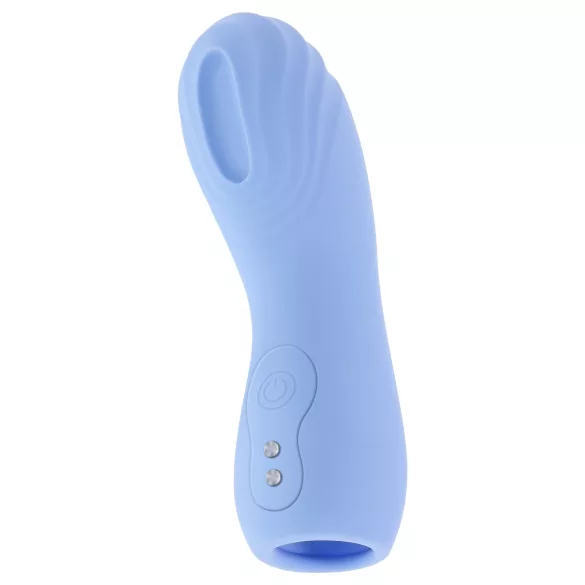 Evolved - vibrador de dedo texturizado - silicone azul