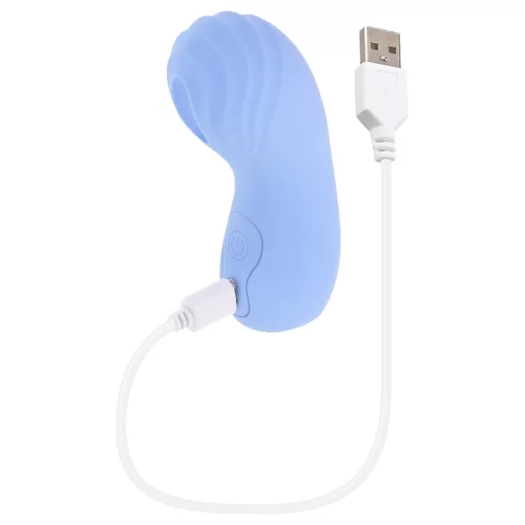 Evolved - vibrador de dedo texturizado - silicone azul