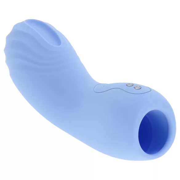 Evolved - vibrador de dedo texturizado - silicone azul