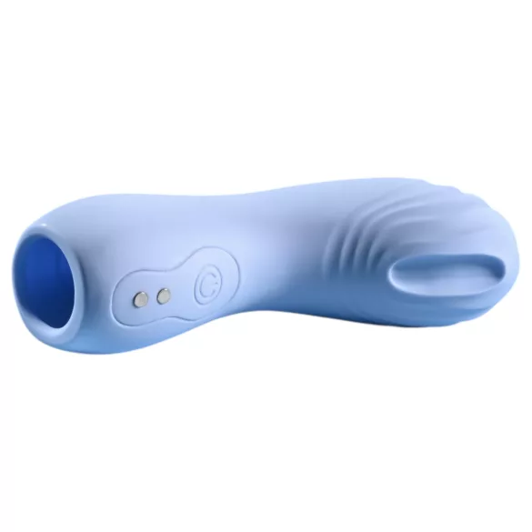 Evolved - vibrador de dedo texturizado - silicone azul