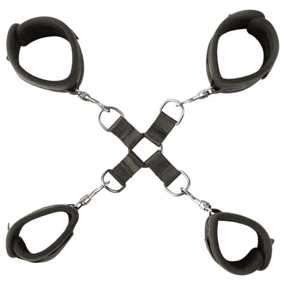 Sei Mio - algema para tornozelo e pulso - couro preto