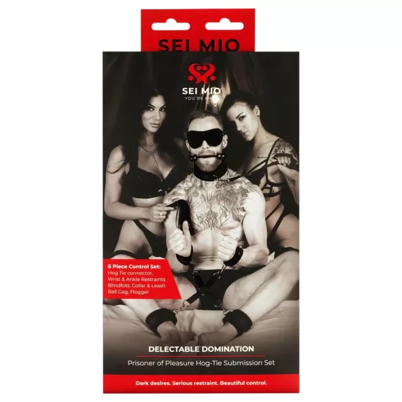 Sei Mio - kit bondage 6 peças - preto