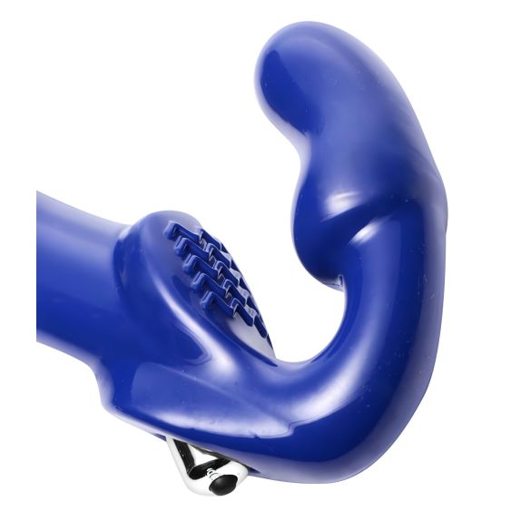 Strap U Revolver II - vibrador com cinta dupla penetração - silicone azul