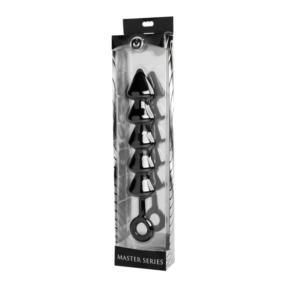 Spades - dildo anal com esferas - silicone preto