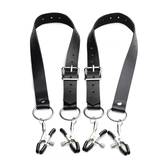 XR Brands - grampos separadores de lábios vaginais - preto