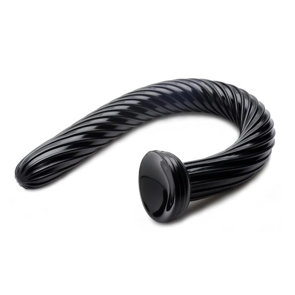Hosed - Dildo anal com ventosa - Espiral flexível - Preto - 19 cm