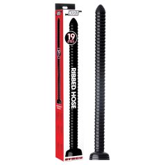 HOSED - dildo anal com ventosa - textura ondulada - preto