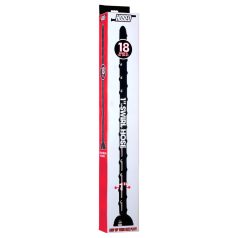 Hosed Swirl - consolador anal fino - silicone preto - 18 cm