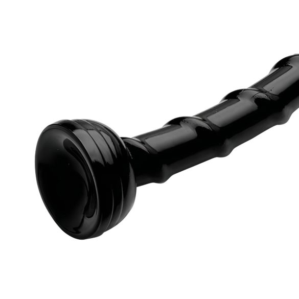 Hosed Swirl - consolador anal fino - silicone preto - 18 cm