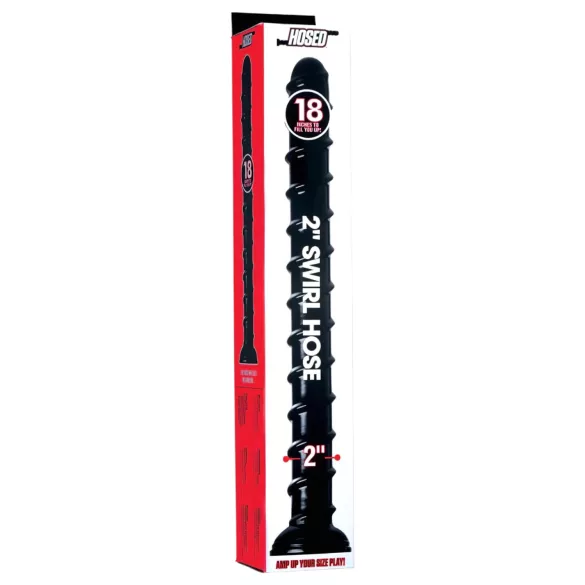 Hosed - dildo anal - longo e flexível - preto 18 cm