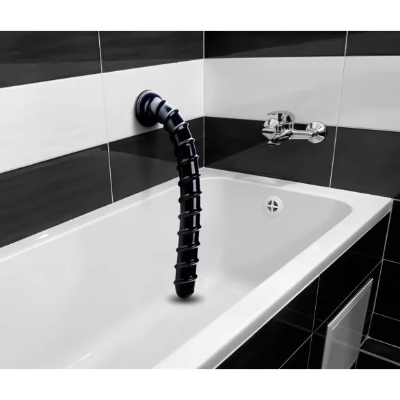 Hosed - dildo anal - longo e flexível - preto 18 cm