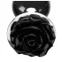 Booty Sparks Black Rose - plug anal alumínio - prata e preto