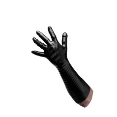 Pleasure Fister - luva fisting texturizada - silicone preto