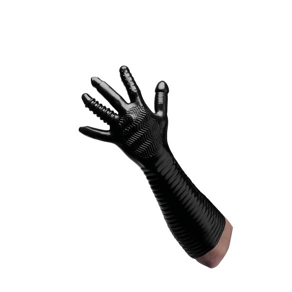 Pleasure Fister - luva fisting texturizada - silicone preto