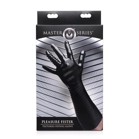 Pleasure Fister - luva fisting texturizada - silicone preto