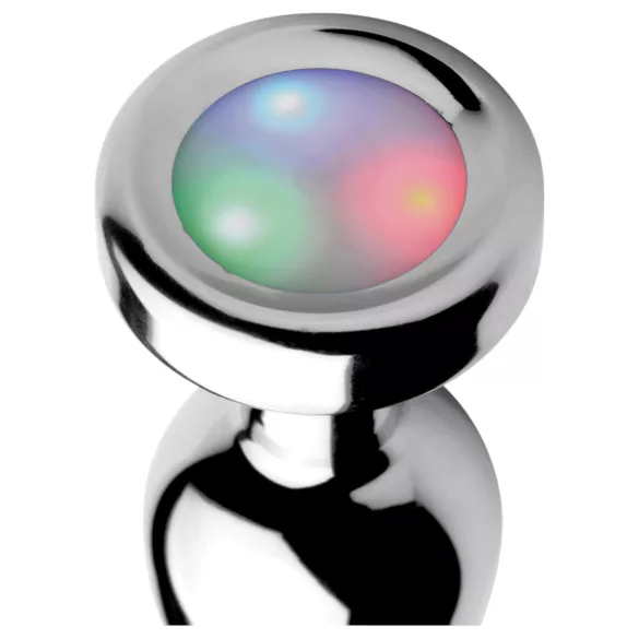 Booty Sparks - plug anal iluminado - pequeno - prata