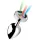 Booty Sparks - plug anal luminoso - grande - prata