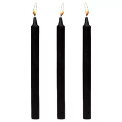   Dark Dippers Fetish - conjunto de velas corporais de parafina (preto, 3 un.)