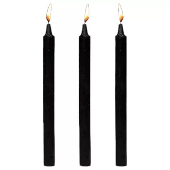 Dark Dippers Fetish - vela corporal parafetiche - parafina preta kit 3 unidades