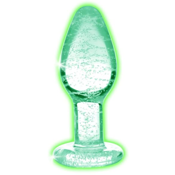 Booty Sparks - plug anal pequeno - vidro luminoso - transparente