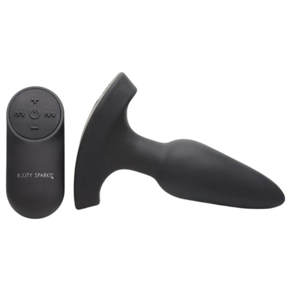 Booty Sparks Laser - vibrador anal recarregável com controle remoto - preto
