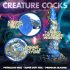 Creature Cocks Kraken - dildo tentáculo espiral - 21cm - dourado azul