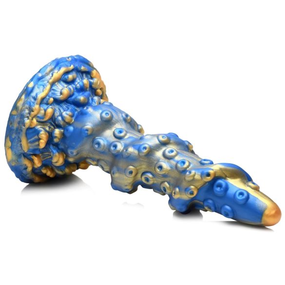 Creature Cocks Kraken - dildo tentáculo espiral - 21cm - dourado azul