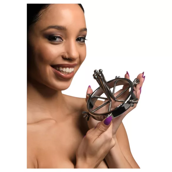 XR Brands Oculus - dilatador anal - aço inoxidável - prata