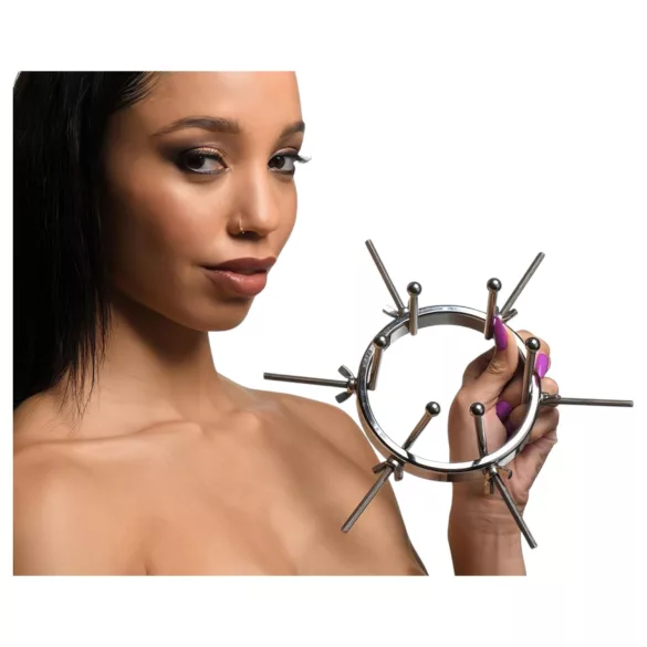 XR Brands Oculus - dilatador anal - aço inoxidável - prata