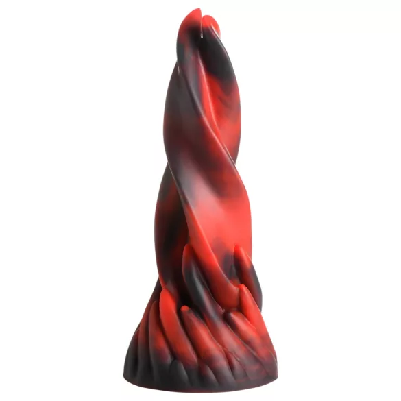 Creature Cocks Hell Kiss - dildo de silicone torcido - 19 cm (vermelho)
