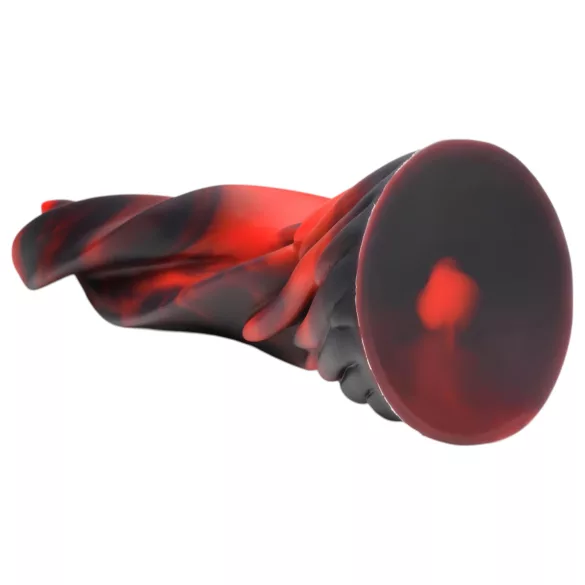 Creature Cocks Hell Kiss - dildo de silicone torcido - 19 cm (vermelho)