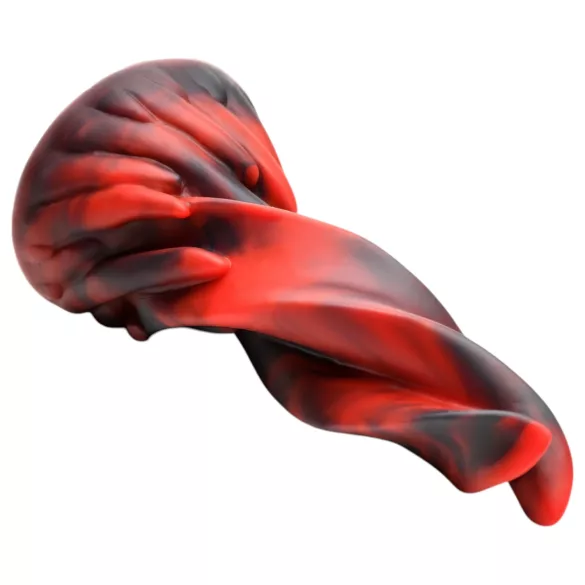 Creature Cocks Hell Kiss - dildo de silicone torcido - 19 cm (vermelho)