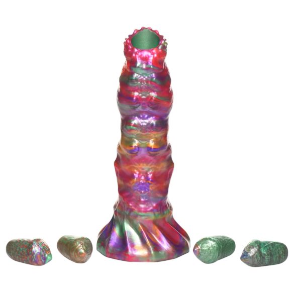 Creature Cocks Larva - ovipositor dildo alienígena - silicone arco-íris