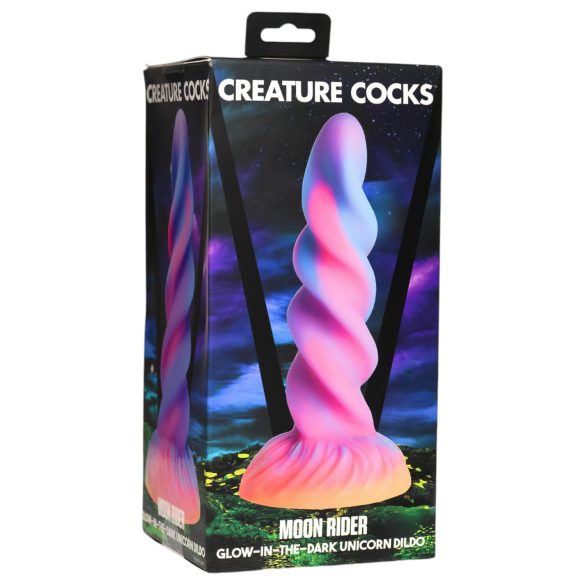 Creature Cocks Moon Rider - dildo unicórnio que brilha no escuro
