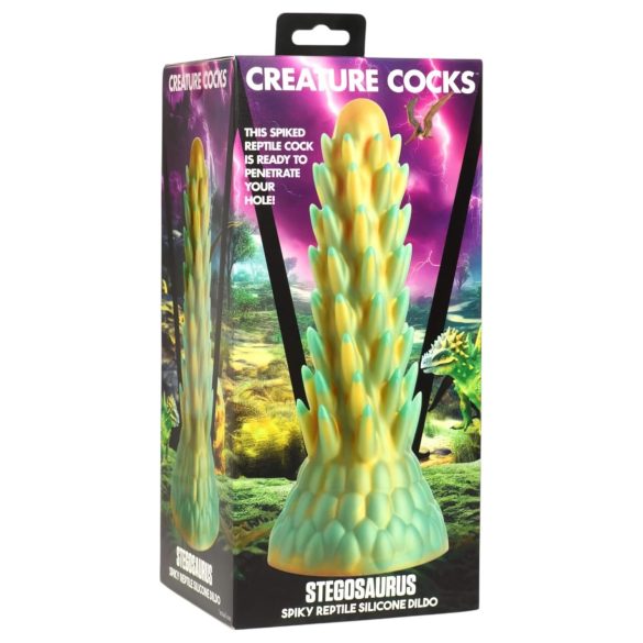 Creature Cocks Stegosaurus - dildo realístico - silicone verde 20cm