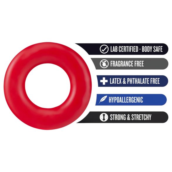 Stay Hard - anel peniano kit - silicone vermelho