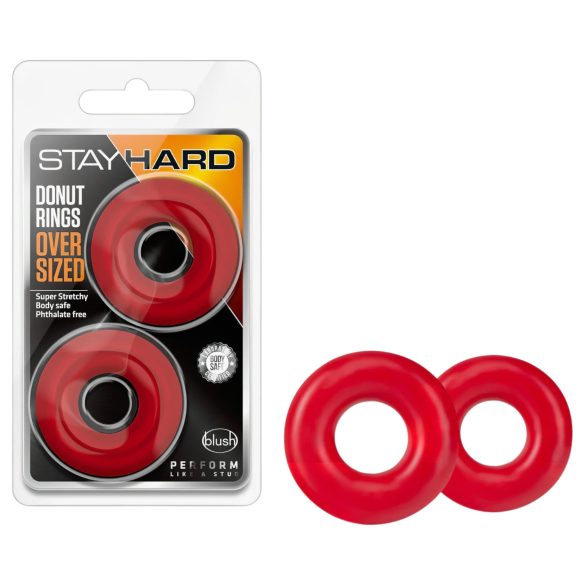 Stay Hard Donuts - anel peniano kit - silicone vermelho
