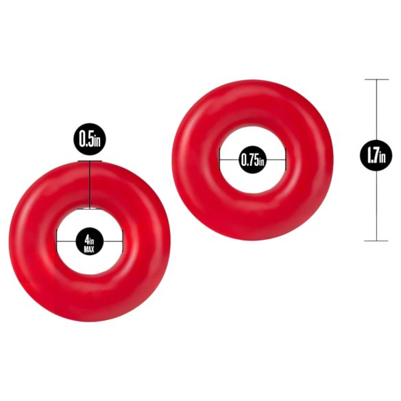 Stay Hard Donuts - anel peniano kit - silicone vermelho