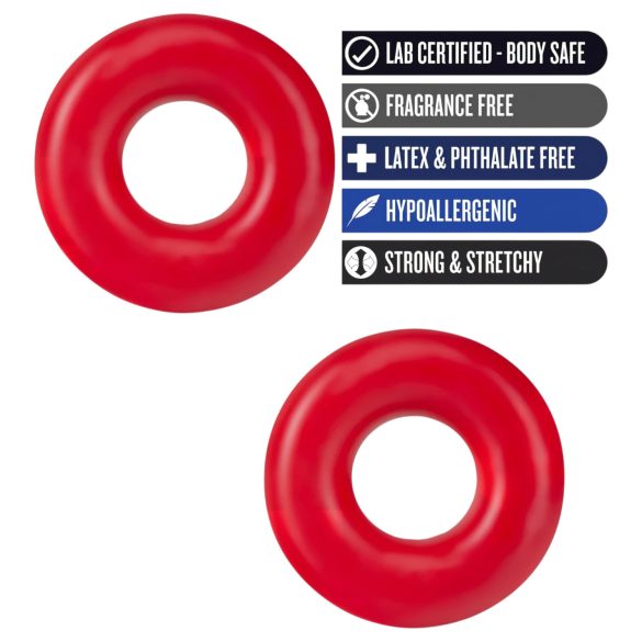 Stay Hard Donuts - anel peniano kit - silicone vermelho