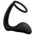 Anal Adventures Platinum - plug anal com anel peniano - silicone preto