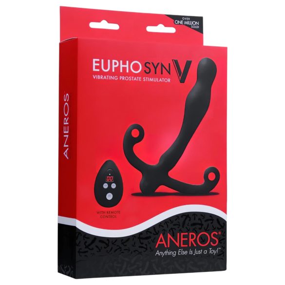 Aneros Eupho Syn V - vibrador de próstata com controle remoto - preto