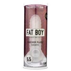   Fat Boy Checker Box - capa peniana - textura quadriculada - 15cm branco