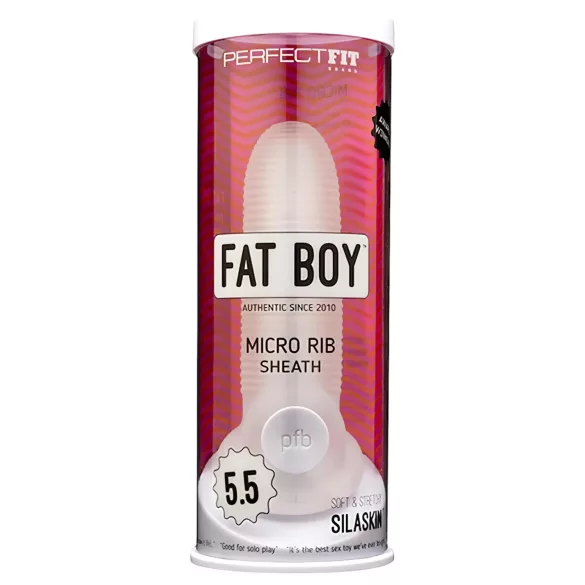 Perfect Fit - Fat Boy Micro Ribbed - capa peniana (15 cm, branca)