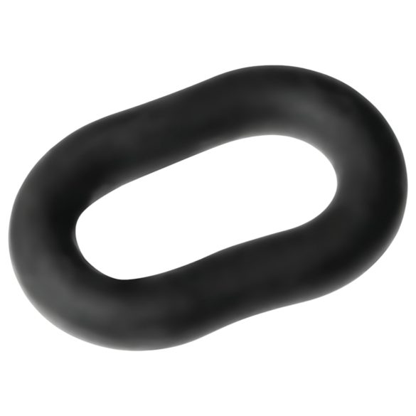 Perfect Fit - anel peniano grosso - silicone preto 15cm