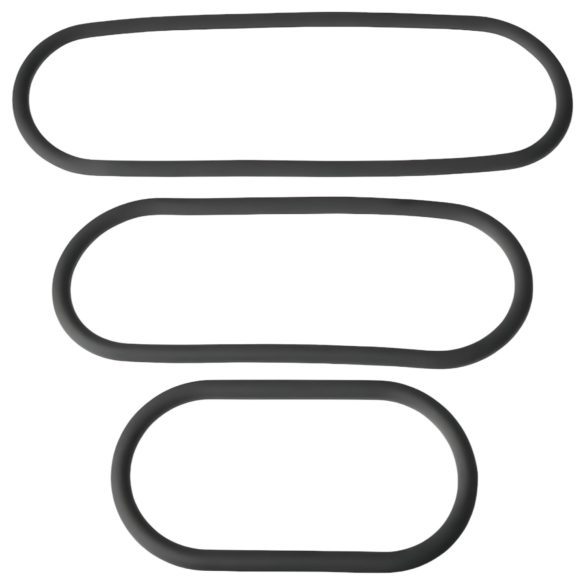 Perfect Fit Slim Wrap - anel peniano fino - kit com 3 - preto