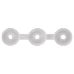 Perfect Fit Triple - anel peniano triplo - silicone branco
