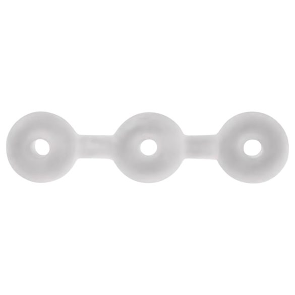 Perfect Fit Triple - anel peniano triplo - silicone branco