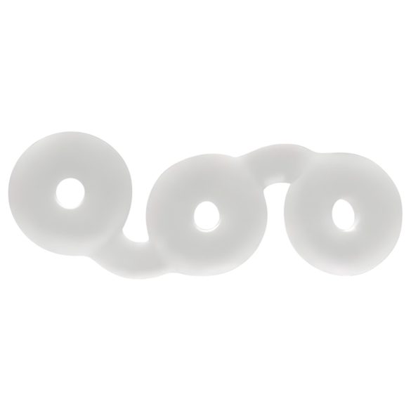 Perfect Fit Triple - anel peniano triplo - silicone branco
